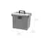 Iris® Gray, Portable File Box Letter Size, 4 Ct